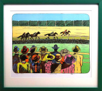 Dostihy - grafika - Jitka Nesnídalová